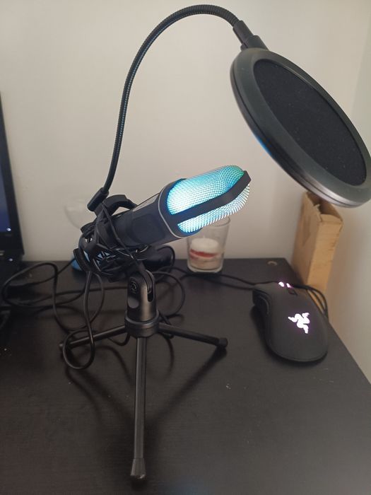 Microfone com led