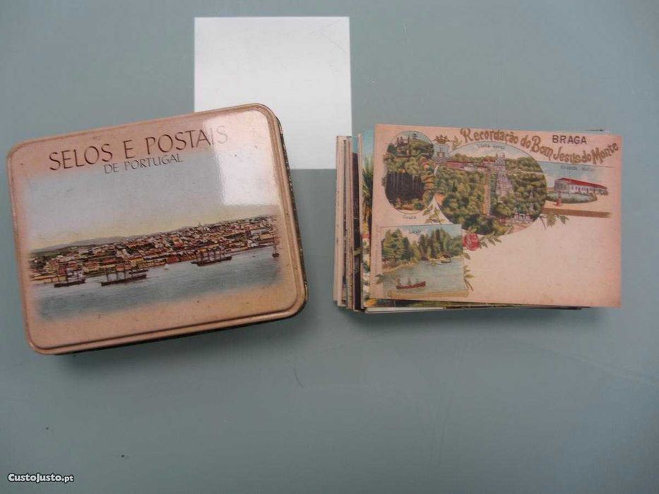 Selos e Postais de Portugal, 50 Postais com selo, Edição CTT, Ano 2000