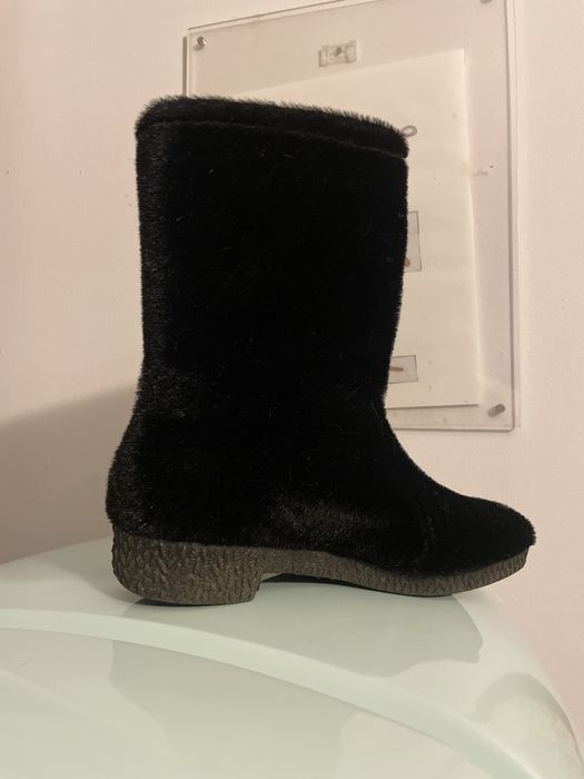 Buty śniegowce naturalne futro. Grenoble Poromatic PRL / retro
