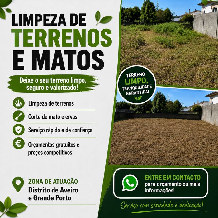 Limpeza terrenos e Matos / Porto / Aveiro