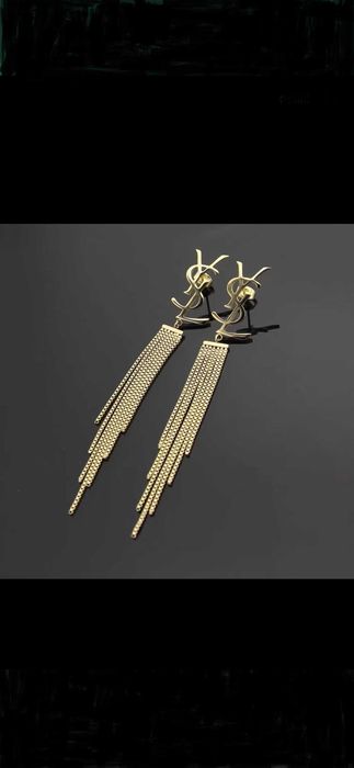 kolczyki pozłacane długie