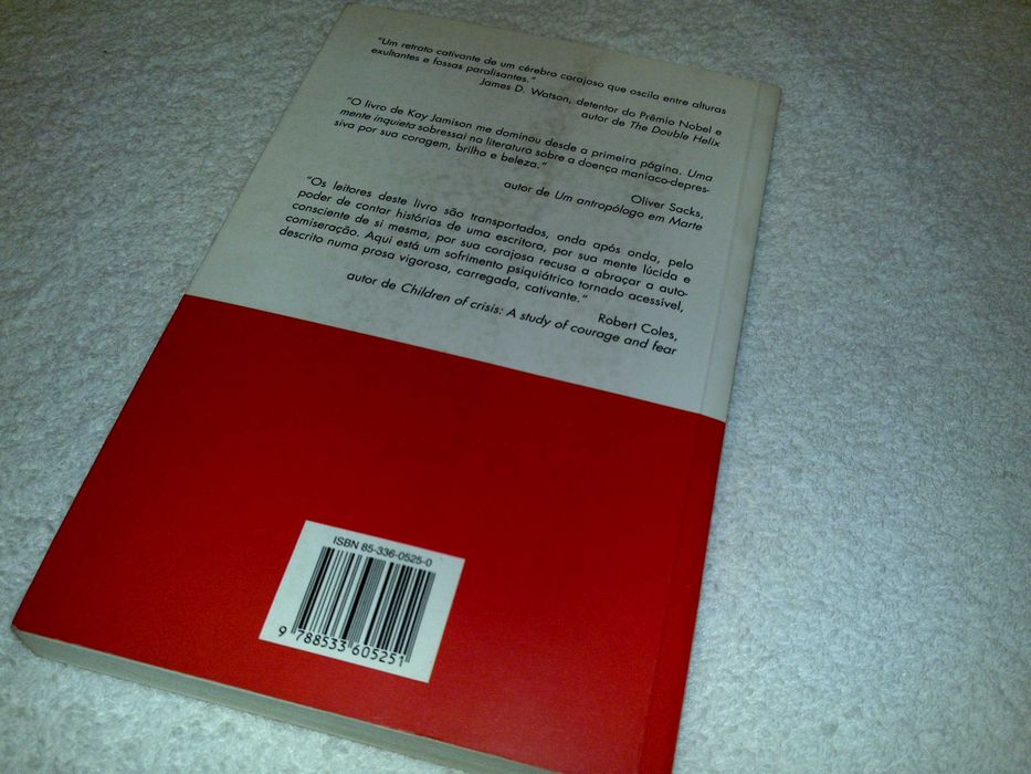 uma mente inquieta (kay redfield jamison) 5ª tiragem, 2002 livro