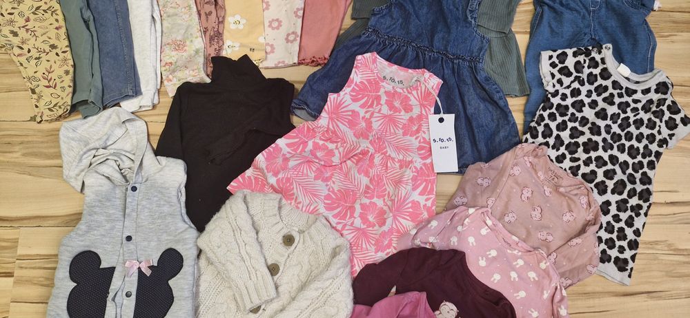 Paka ubranek dla dziewczynki 74. Super stan.