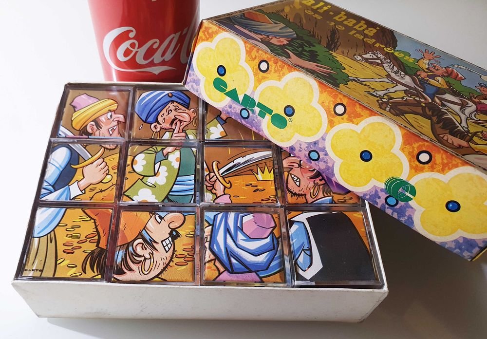 Antigo Jogo de Cubos "Ali Babá" da Carto ~ Anos 70 ~ RARO