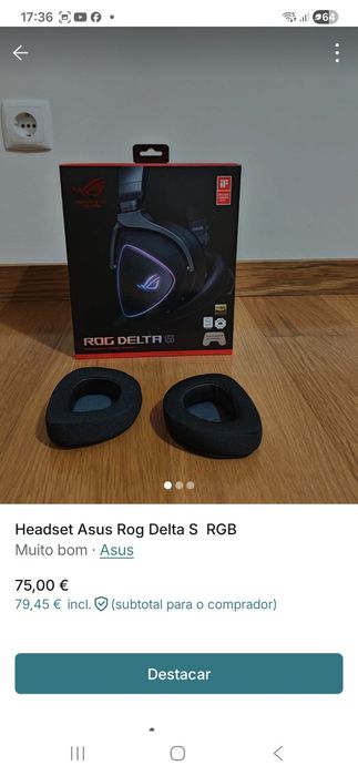 Headset Asus Rog Delta S
