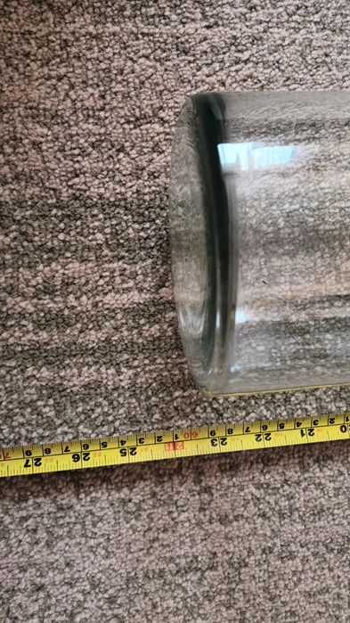 Szklany wazon 60 cm rura