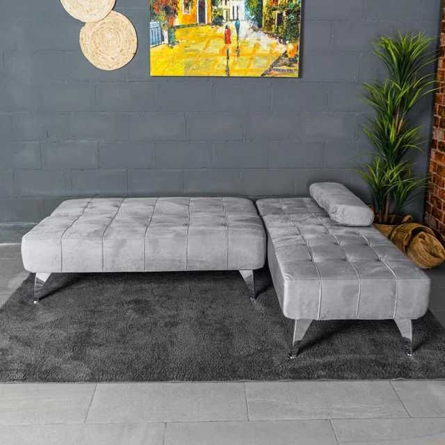Sofá cama chaise longue cinza + entrega gratis