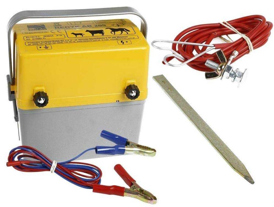 PASTUCH elektryczny dla koni Elektryzator ZESTAW +bateria izolatory