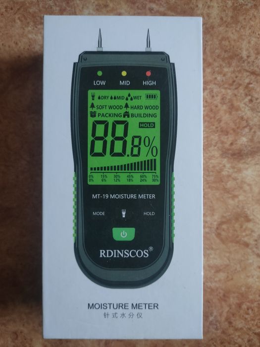 Цифровий гігрометр - вимірювач вологості деревини R&D MT19