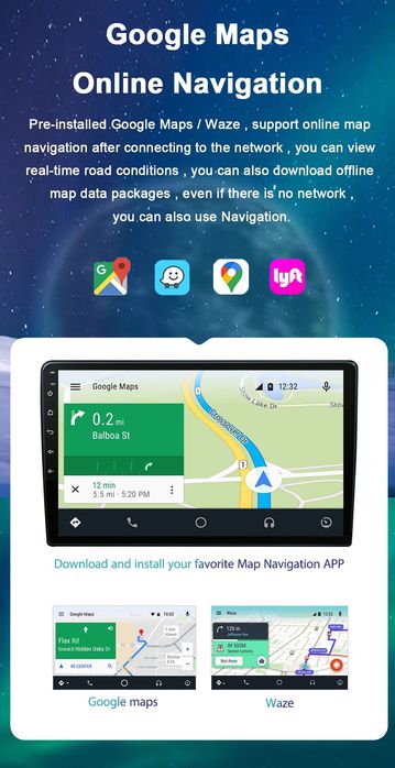 AutoRádio 2 DIN - Android 10"polegadas
