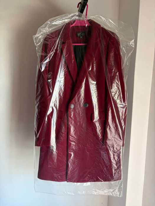 sobretudo Zara casaco comprido mulher bordeaux  XS