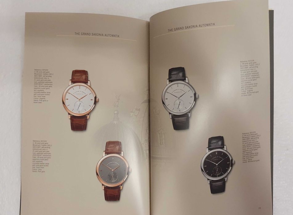 A. Lange & Sohne Saxonia - Catálogo / Livro de Relógios Premium - 2007