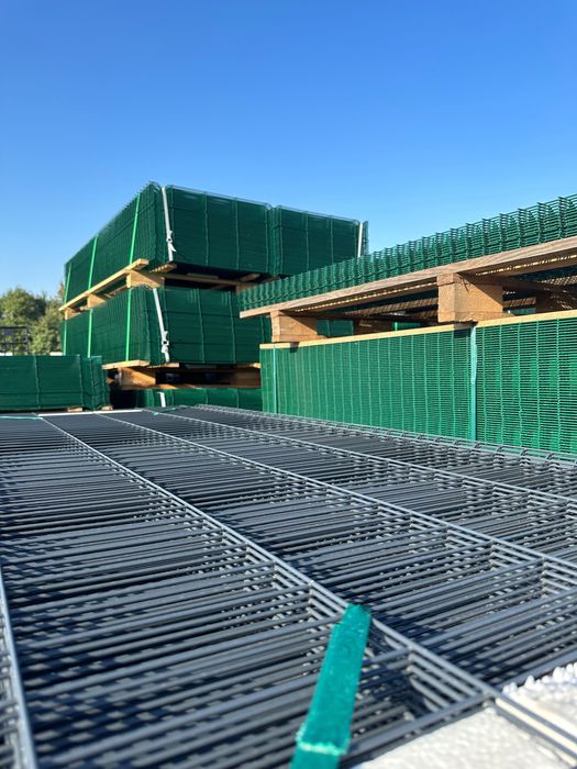 Ogrodzenie panelowe 3D KOMPLET słupki panele podmurówki obejmy BRAMY