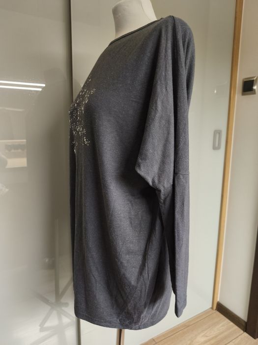 Bluzka tunika damska bawełniana turecka szara Free Stilo XL/42/14