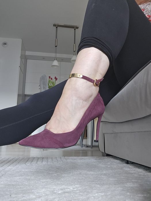 Czółenka szpilki burgund 38 Riccovero