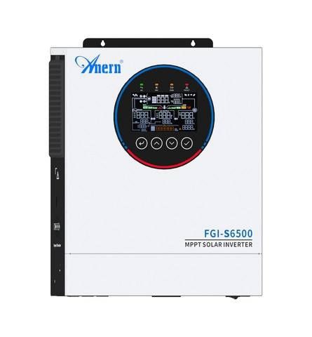 Гібридний інвертор 6.5 кВт 48V (6500W, Чиста синусоїда, ММРТ 120А, для дому, офісу)