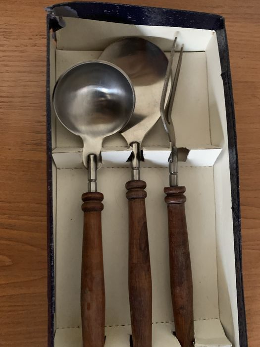 Komplet stolowy 3-cześciowy PRL