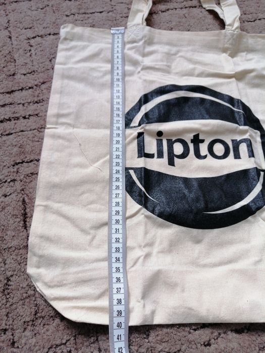 Nowa lniana torba na zakupy