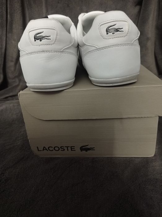 Buty Lacoste Chaymon rozmiar 44 skórzane skóra białe super męskie
