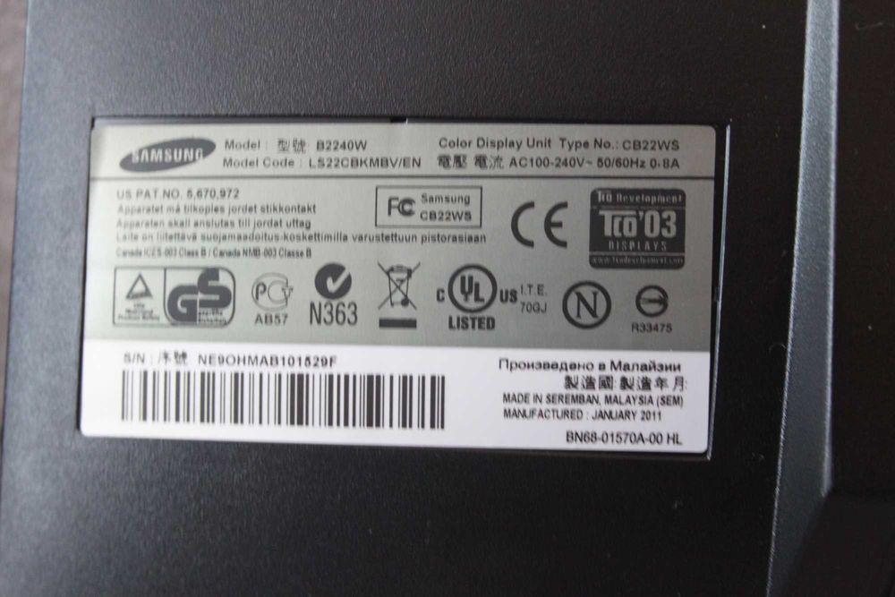 Monitor Samsung SyncMaster B2240 22"