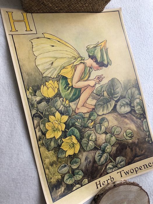 Retro Vintage - Flower Fairy/Harajuku Art - plakat papierowy (A3)