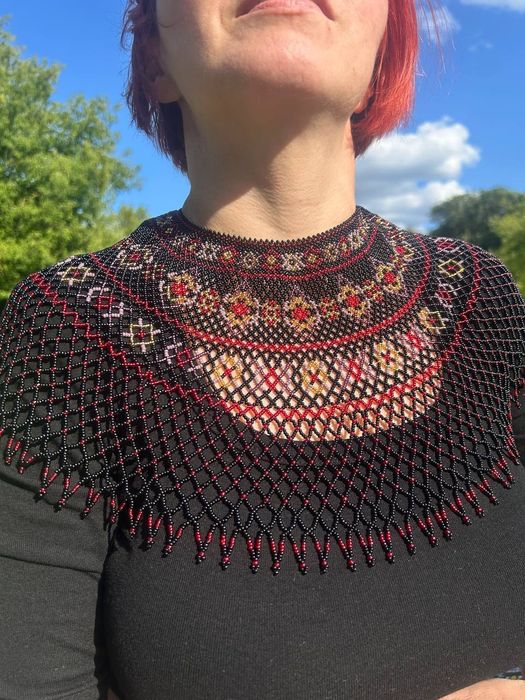 Naszyjnik z koralików Preciosa. Sylianka. Krywulka.Handmade.