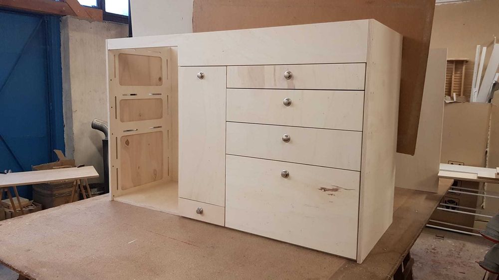 Szafka kuchenna do campervana:Master Movano Interstar meble do kampera