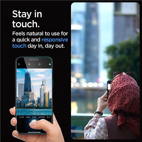 Szkło hartowane Spigen Glas.tR Ez Fit na iPhone 15 Pro Max - 2 szt.