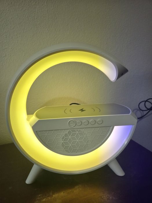 Coluna Bluetooth Led Rgb Led / Carregador Induçao