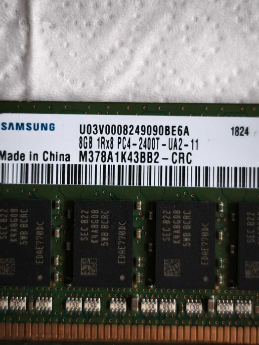 Używany Ram do komputera stacjonarnego 2 x  8GB DDR4 Samsung