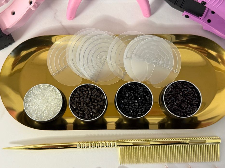 Zestaw do przedłużania włosów metodą keratynową