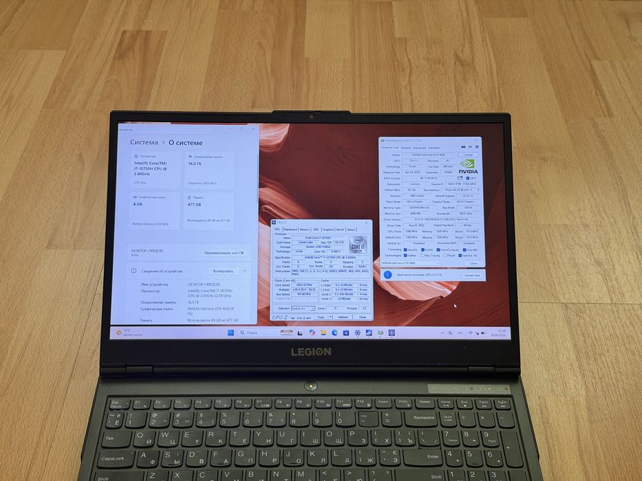 Ноутбук Lenovo Legion i7 / 16 GB / GTX 1650