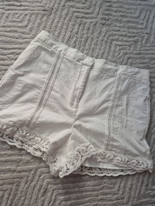 Białe bawełniane Boboho spodenki,Zara,r.XL/2XL