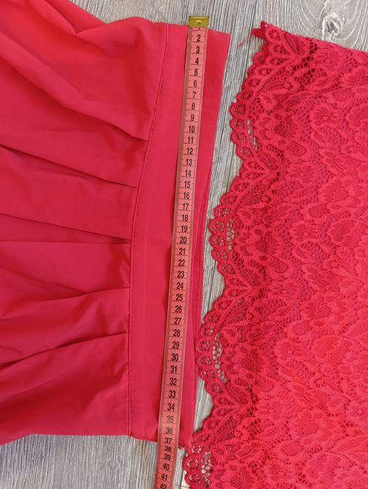 Жіноча сукня, довга, святкова, червона, топ і спідниця