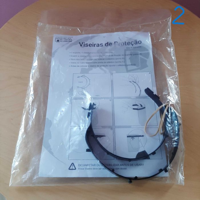NOVO Viseiras de Proteção Facial com acrílico resistente
