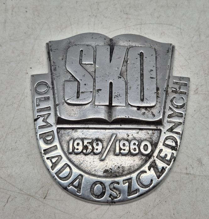 Stara Plakieta SKO Olimpiada Oszczędnych 1959/1960 Reklama Prl