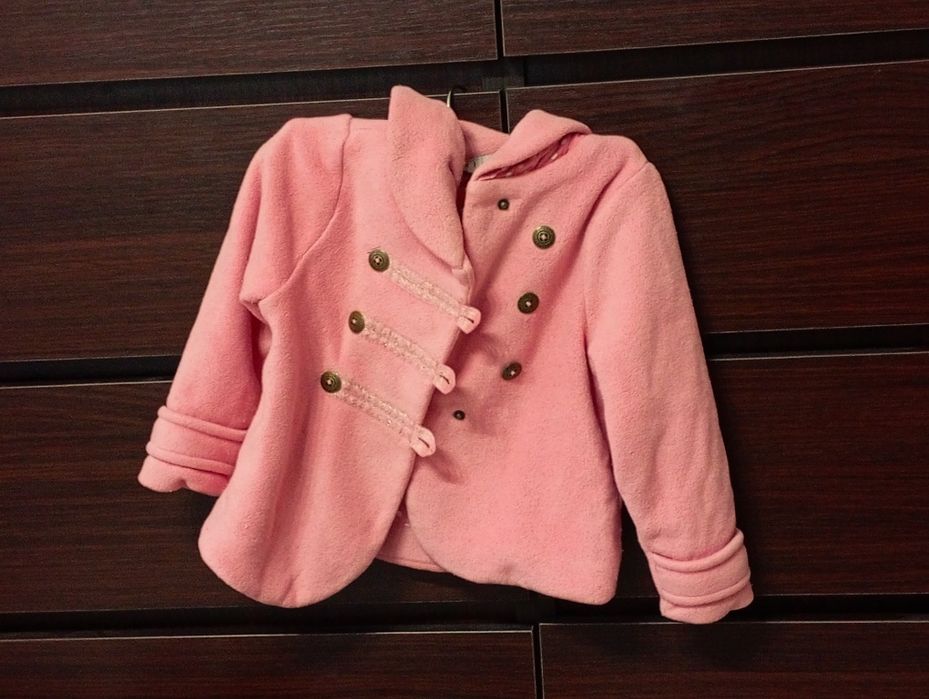 Płaszczyk dziewczęcy różowy 98