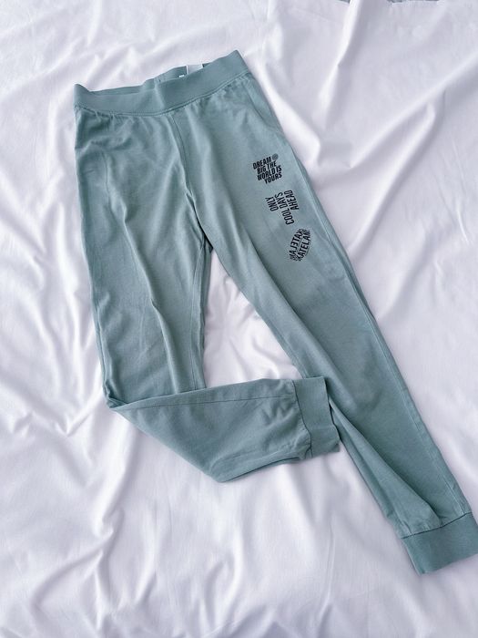 Зелені спортивні штани джогери на хлопчика (10-11 років 146 см)