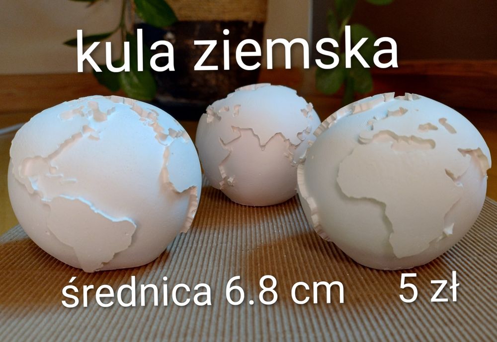 Gipsowa figurka kula ziemska 20 sztuk