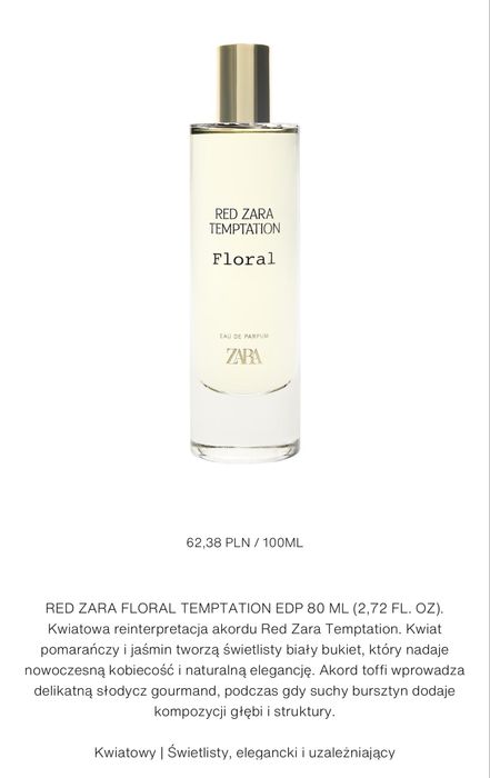 ZARA Perfumy Red Temptation Floral