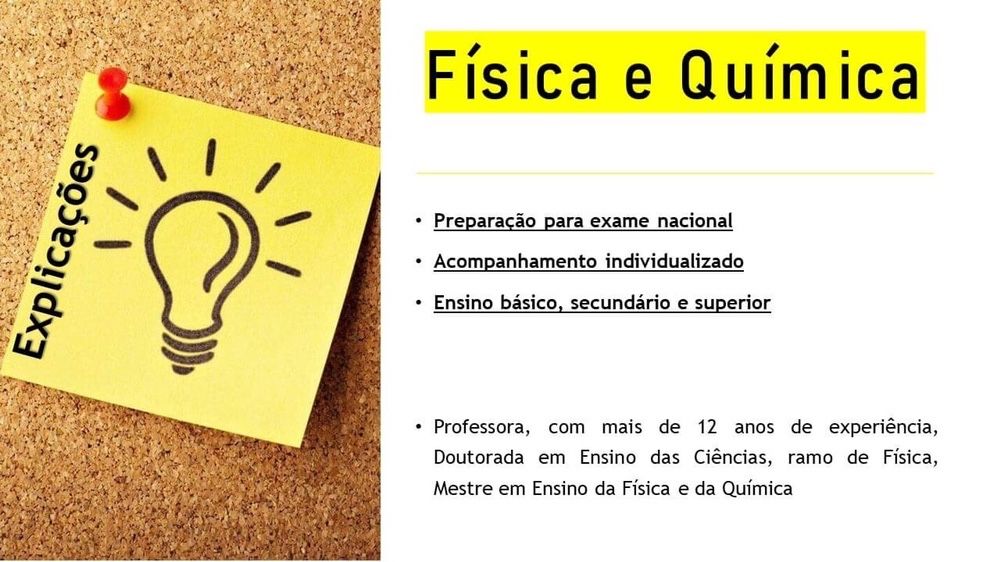 Explicações Fisica e Quimica