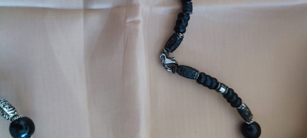 Colar Terço Vintage "Elvis Jesus" (Cruz Guitarra / Rock Gótico / Grunge)
