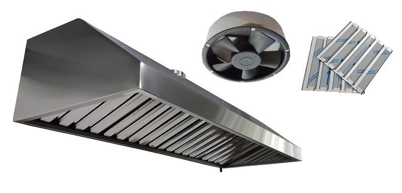 Okap Gastronomiczny 100x70x40 Bez filtrów Wentylator 825m3h Wysyłka