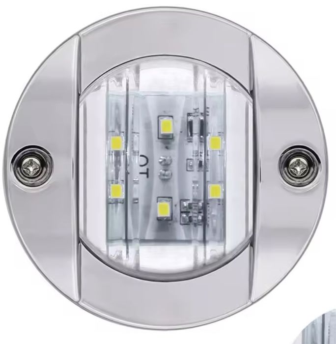 Oświetlenie pokładu łodzi 4szt 12v - kolor niebieski 75mm