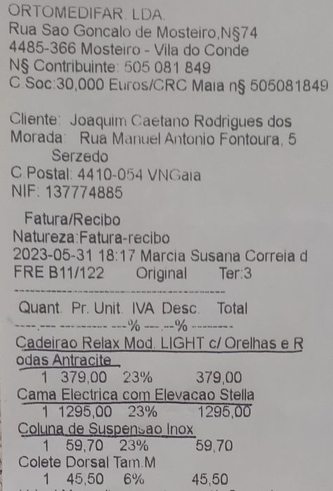 Colete dorsal de posicionamento "Orthia" - tamanho M (NOVO)