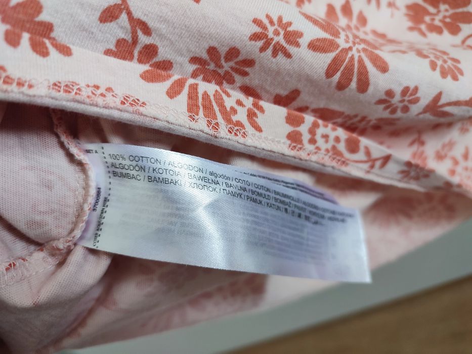 Bawełniana koszulka w kwiaty Mango rozmiar L
