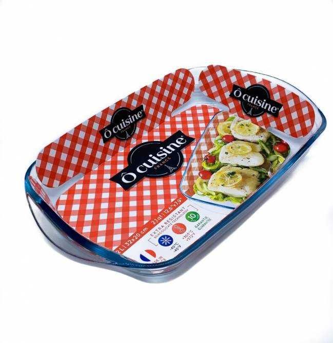 Скляна форма для запікання O’Cuisine 32х20х5,5см. Франція.