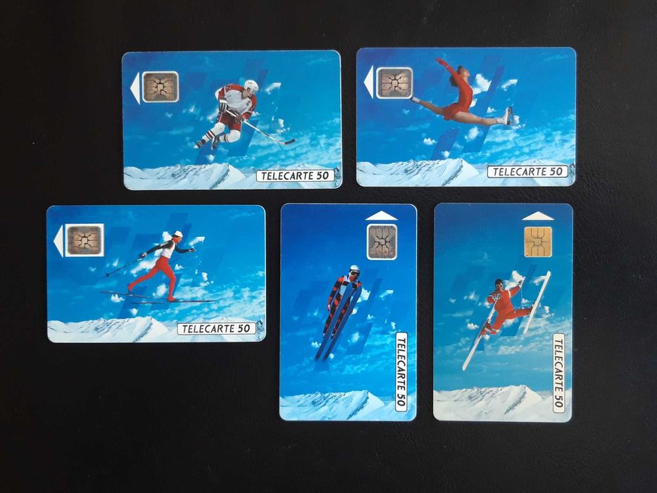Télécartes / cartões telefónicos franceses (1991 e 1992)
