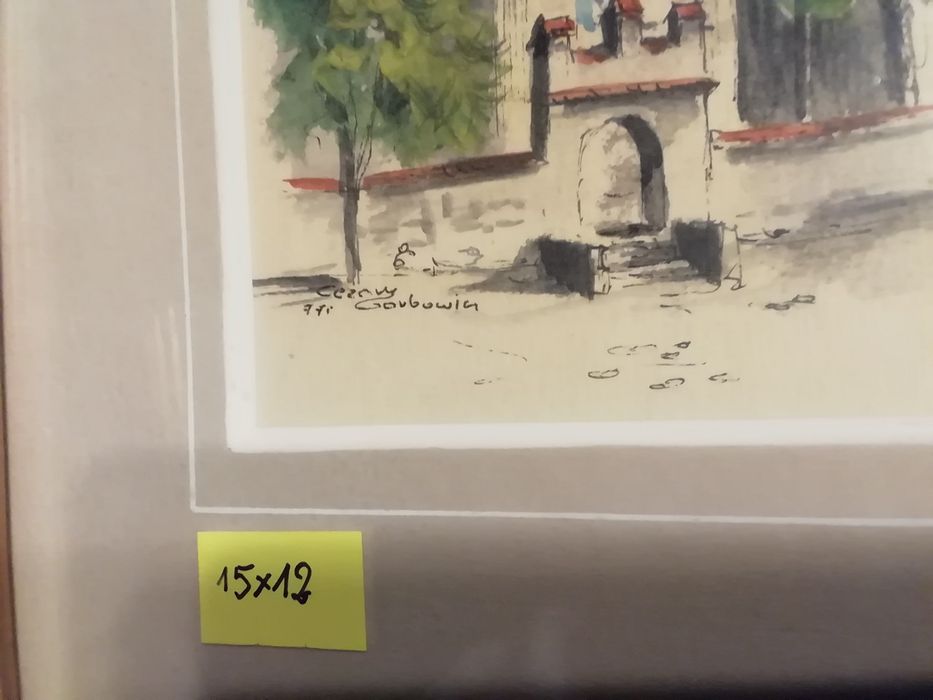 Akwarela Kazimierz Dolny nad Wisłą sygn. C. Garbowicz Zamienię