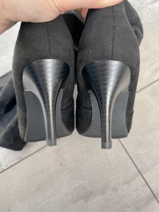 Kozaki za kolano na obcasie nowe